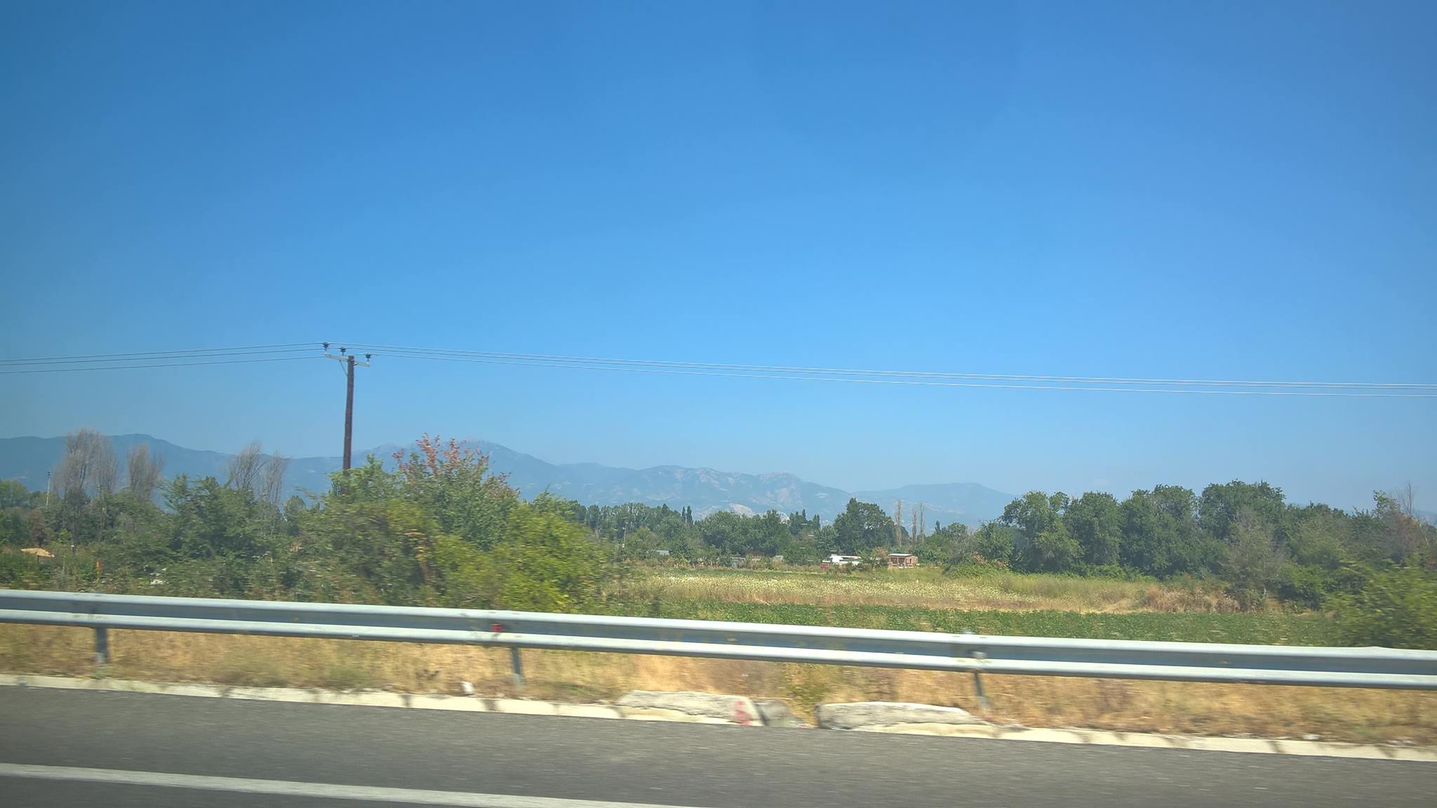 peisaj de pe autostrăzile grecești