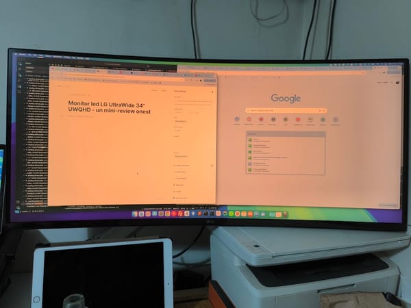 Monitor led LG UltraWide 34" UWQHD - un mini-review onest